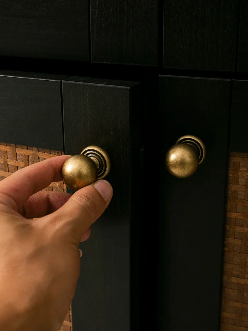 Novarix OrbT-Bar Möbelgriff & Knopf – Rundes Antik-Bronze Design aus Massivem Messing (128 mm)