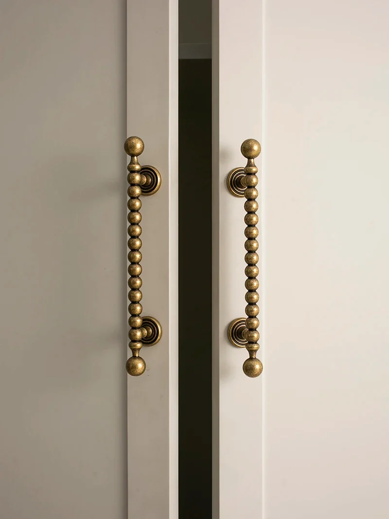 Novarix OrbT-Bar Möbelgriff & Knopf – Rundes Antik-Bronze Design aus Massivem Messing (128 mm)