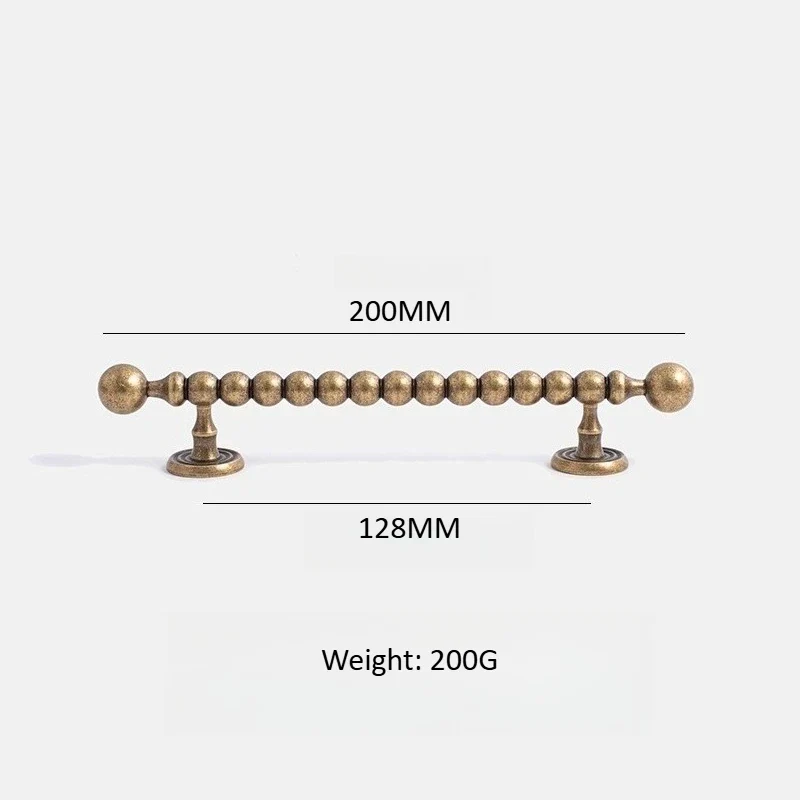 Novarix OrbT-Bar Möbelgriff & Knopf – Rundes Antik-Bronze Design aus Massivem Messing (128 mm)