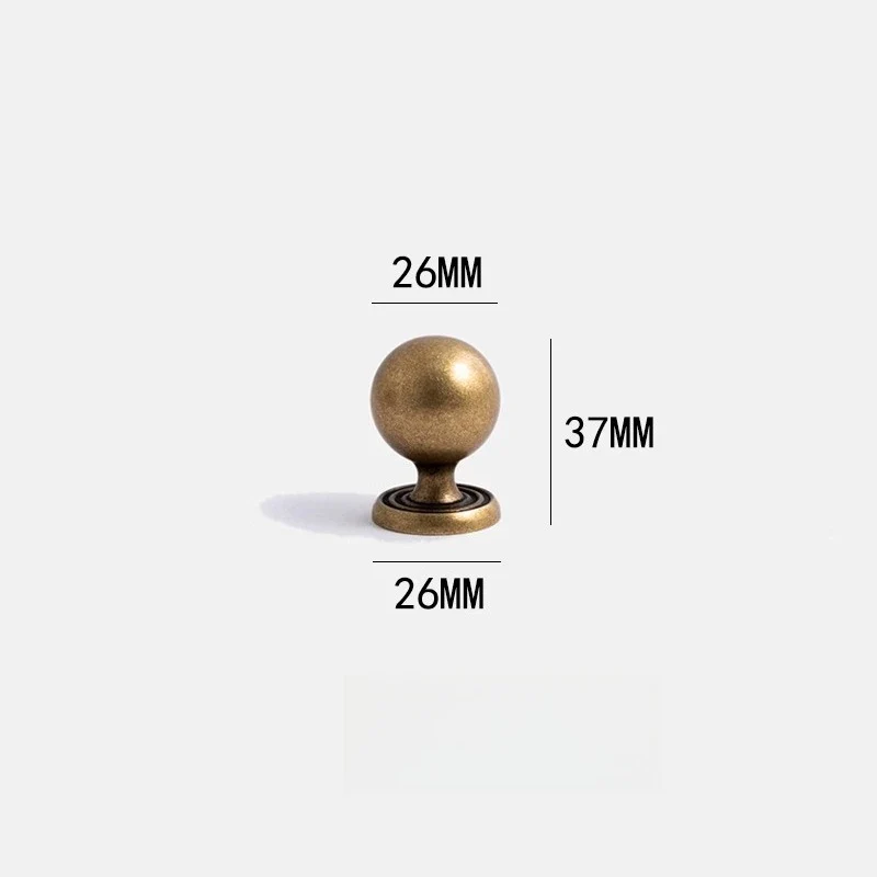 Novarix OrbT-Bar Möbelgriff & Knopf – Rundes Antik-Bronze Design aus Massivem Messing (128 mm)