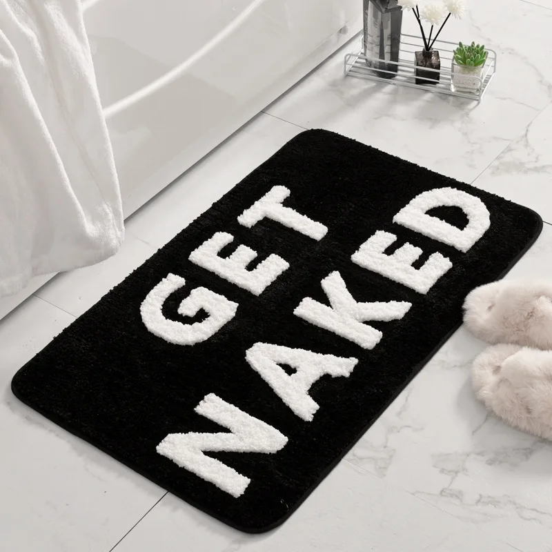 BareLuxe Get Naked Badematte – Luxuriöser Mikrofaser Antirutsch Teppich mit Fluffy Shaggy Look