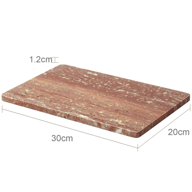 Rubèra Rotes Travertin Badezimmer-Set – Vintage Naturstein Eleganz