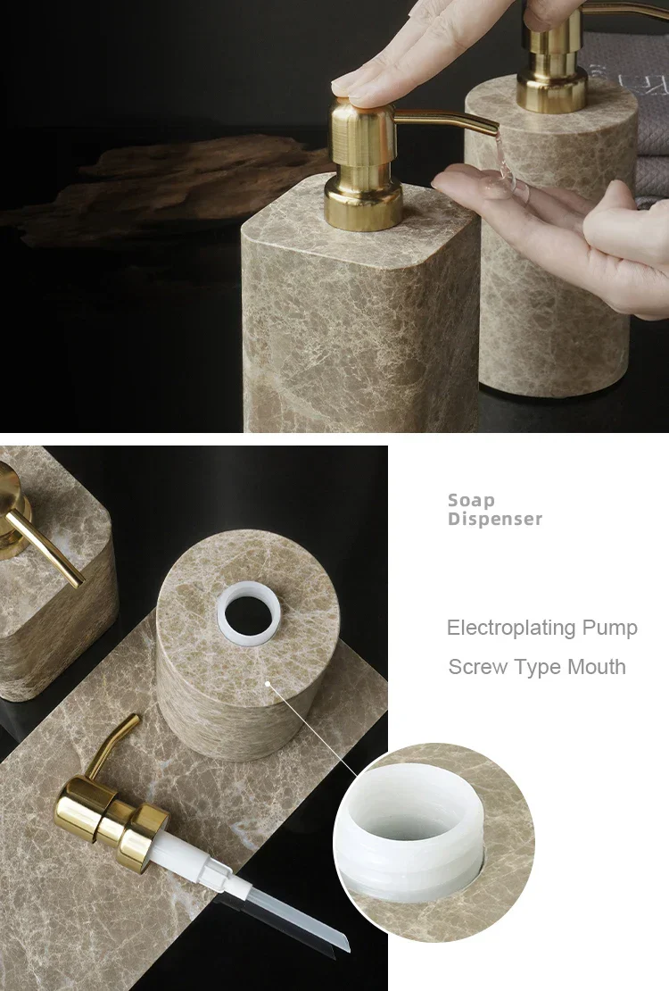 ImperialMarble Kaiserlicht – Luxus Badset aus echtem Naturmarmor (7-teilig)