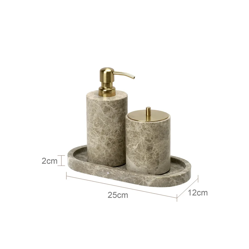 ImperialMarble Kaiserlicht – Luxus Badset aus echtem Naturmarmor (7-teilig)