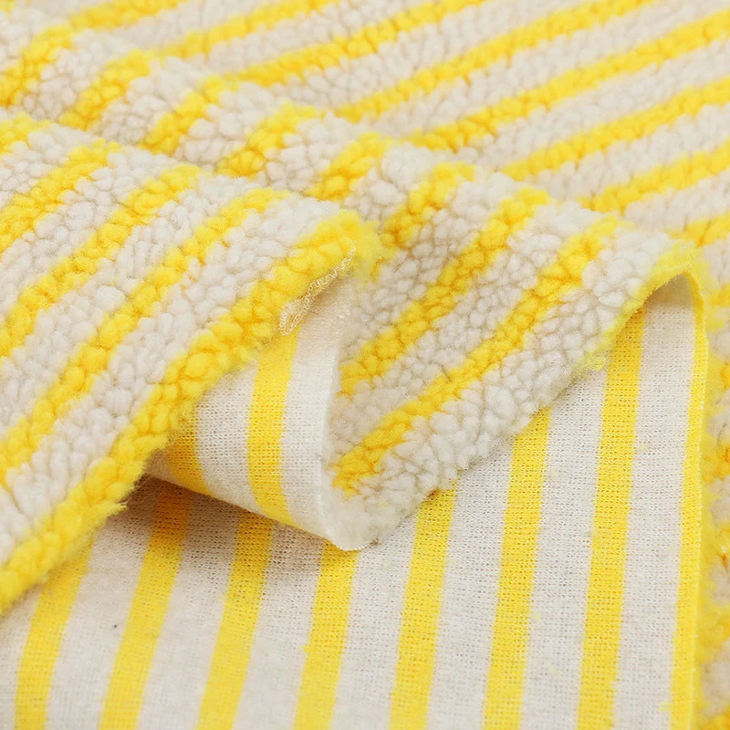 LambSoft Stripe Jacquard Lammfleece Stoff – Weiches Premium-Textil für Kinderkleidung & DIY