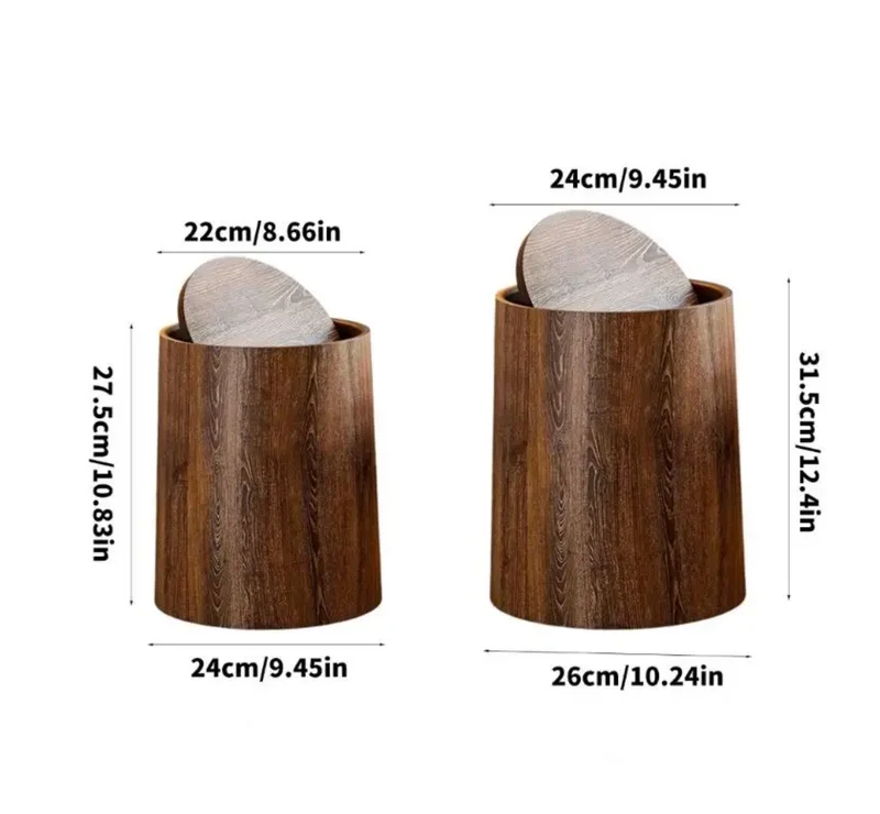 WoodStyle Swing Mülleimer mit Schwenkdeckel