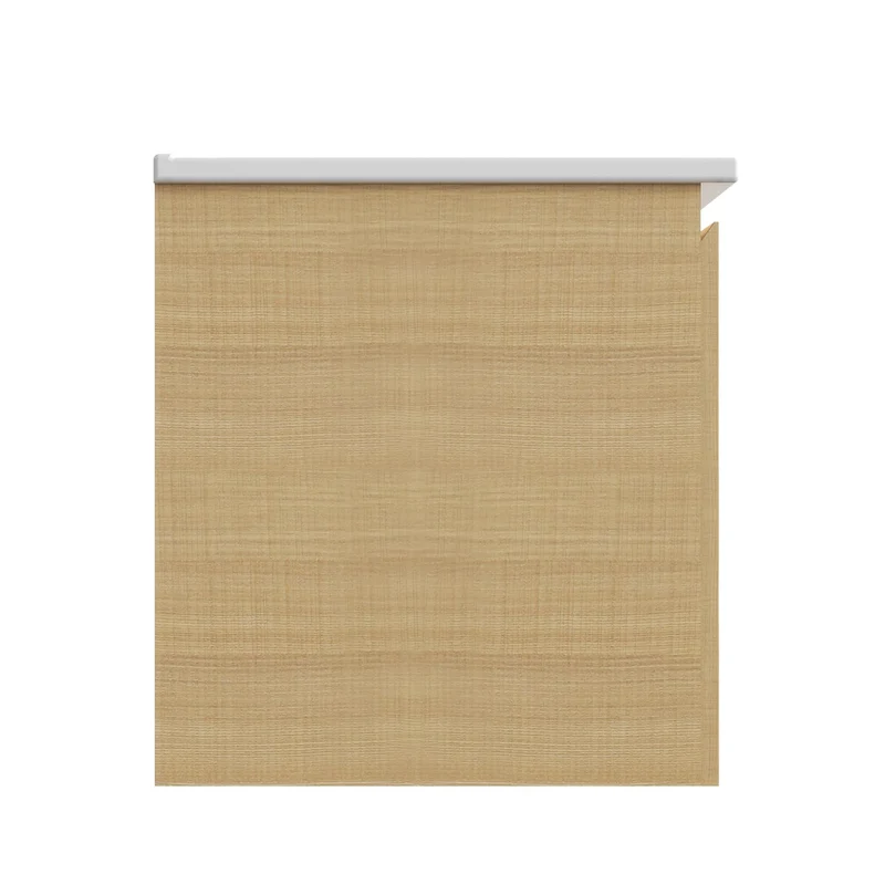 Garvee Mobile Bagno Moderno con Doppia Porta Lavabo Ceramica 60cm MDF E1 Eco Montaggio a Parete Bianco