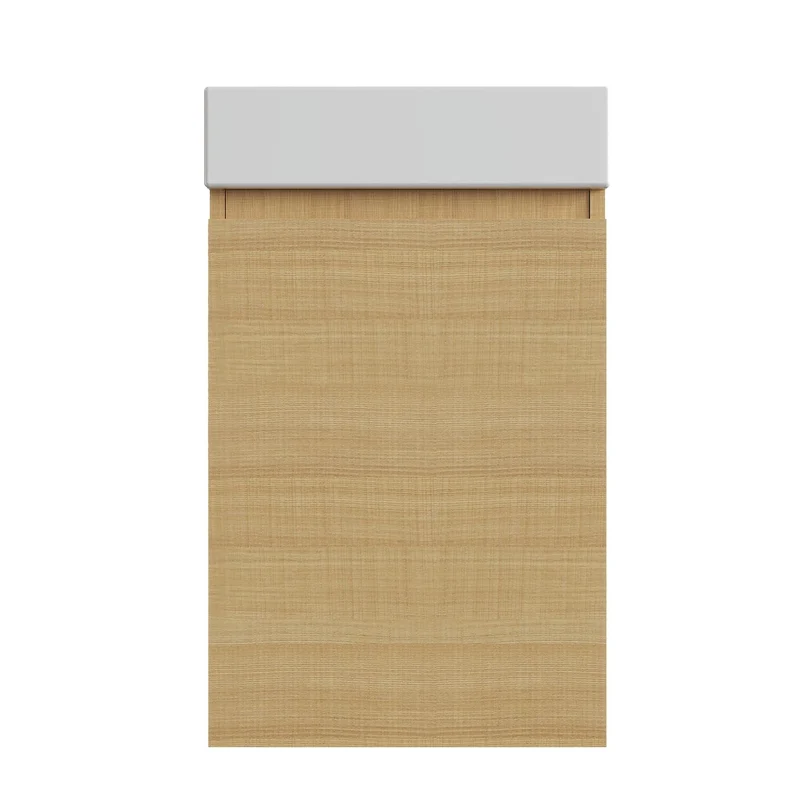 Garvee Armadio Bagno Moderno MDF Resistente Lavabo Ceramica Porta Soft-Close Rovere Design Europeo Compatto
