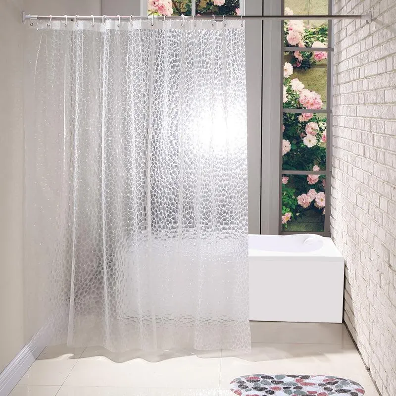 Dicker transparenter Duschvorhang mit Struktur