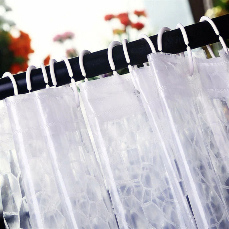 Extra dicker Duschvorhang transparent strukturiert