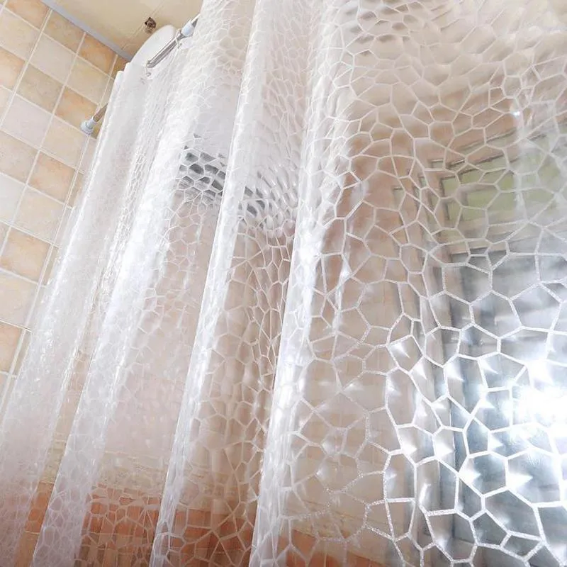 Extra dicker Duschvorhang transparent strukturiert