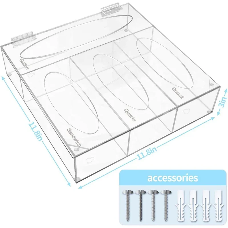 ClearWall Transparente Wand-Aufbewahrungsbox für Küche