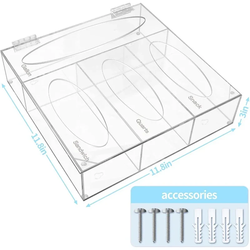 ClearWall Transparente Wand-Aufbewahrungsbox für Küche