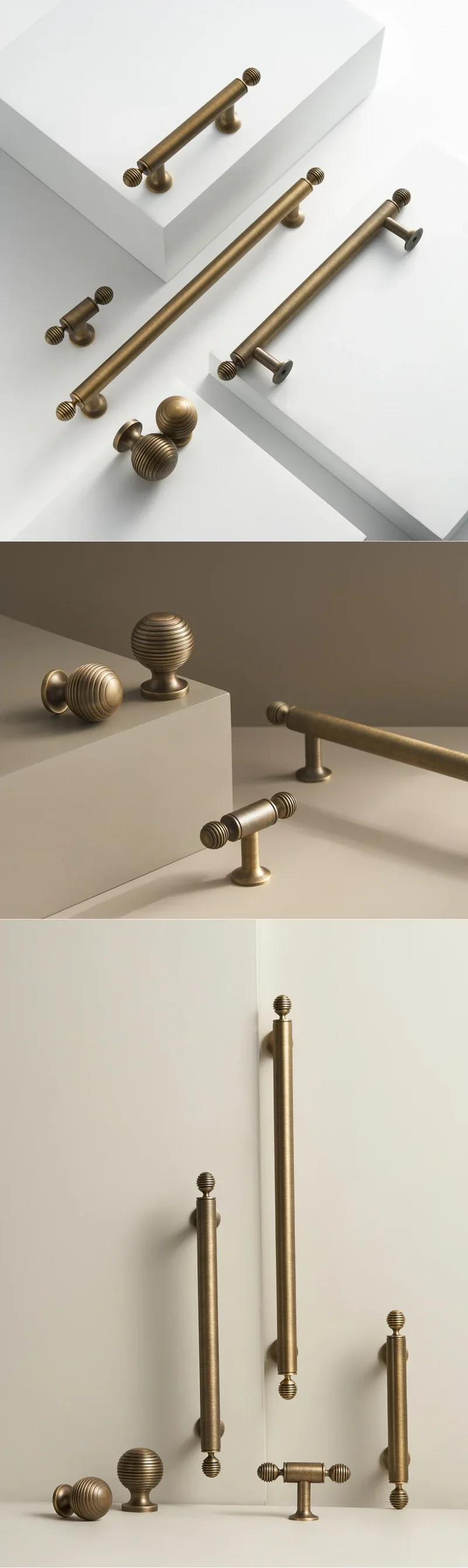 BrassElegance Massivmessing Antik T-Griff