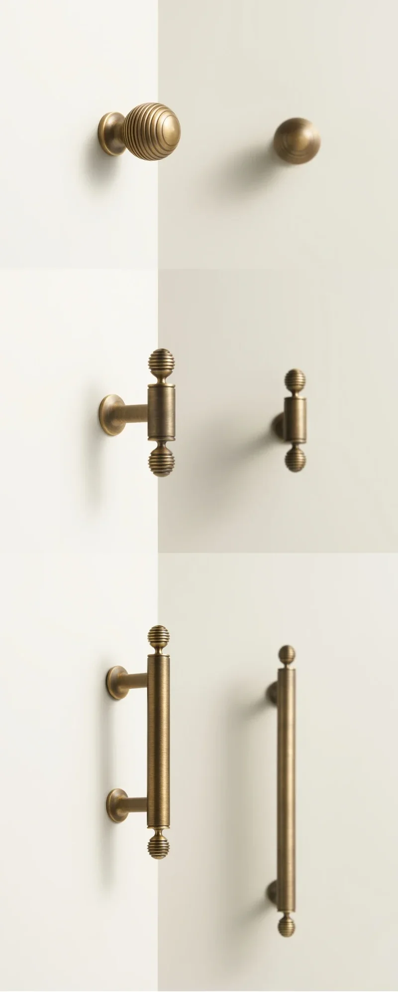 BrassElegance Massivmessing Antik T-Griff