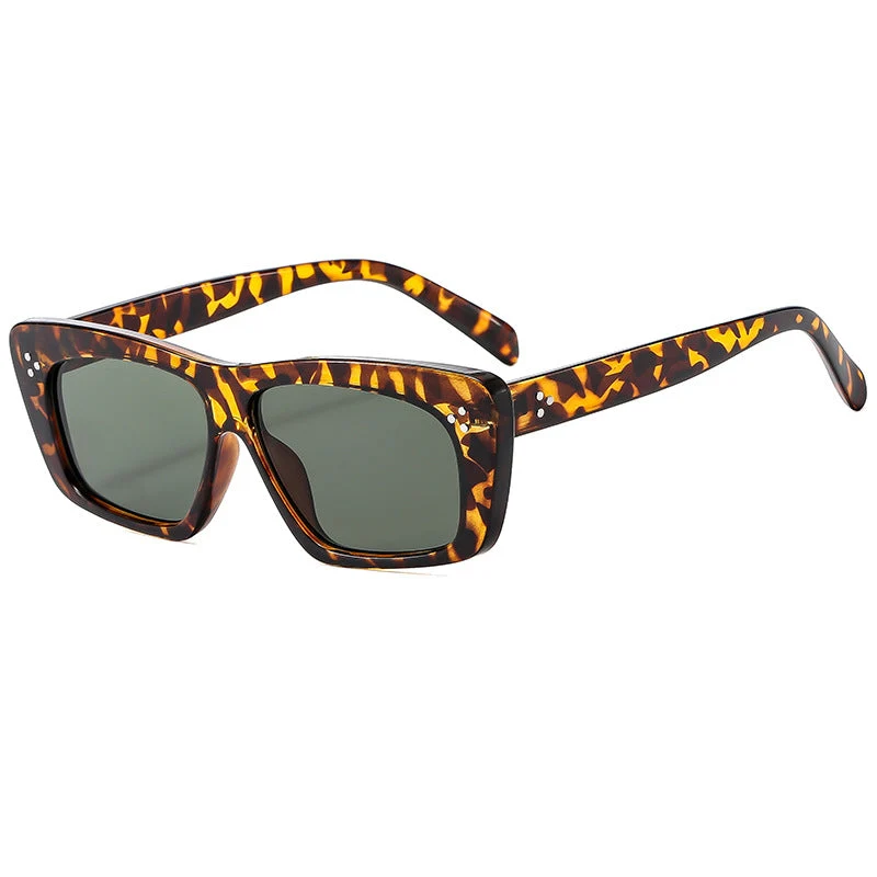 Dame kvadratisk solbrille med moderne design og polariserende linser Luvikno