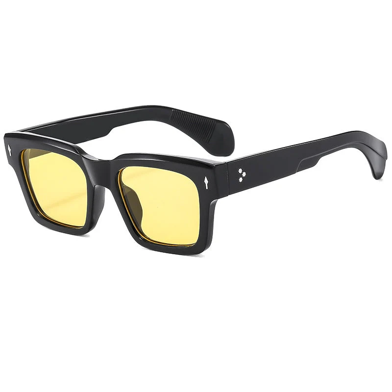 Dame kvadratisk solbrille med luksuriøs ramme og beskyttende UV-filter Luvikno