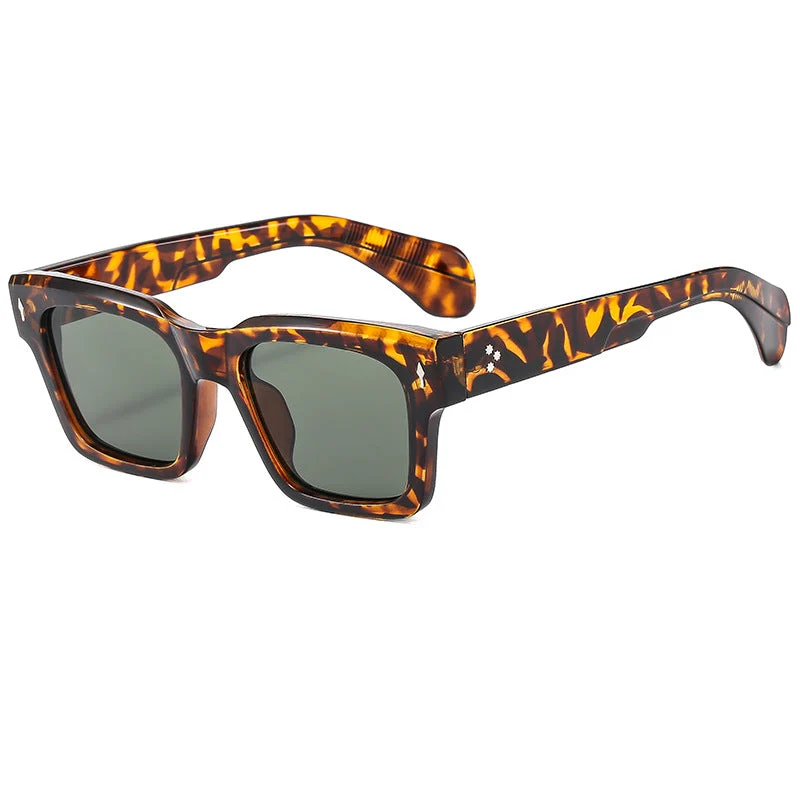 Dame kvadratisk solbrille med luksuriøs ramme og beskyttende UV-filter Luvikno