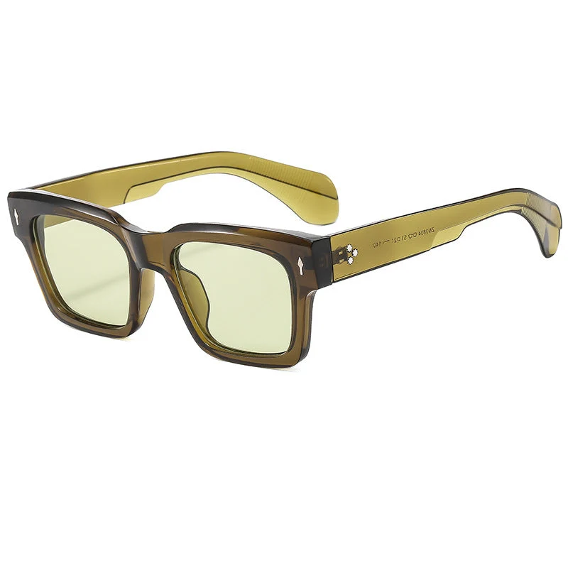 Dame kvadratisk solbrille med luksuriøs ramme og beskyttende UV-filter Luvikno