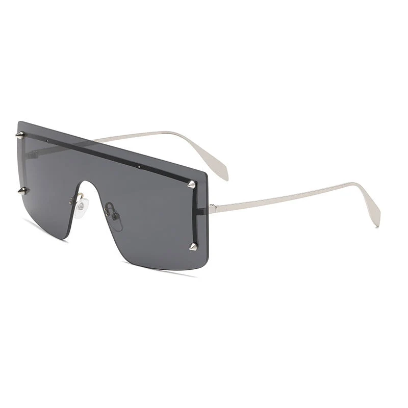 Dame oversized solbriller med moderne ramme og UV-beskyttelse Luvikno