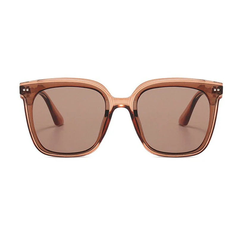 Dame oversized solbrille med moderne, kontrasterende design Luvikno