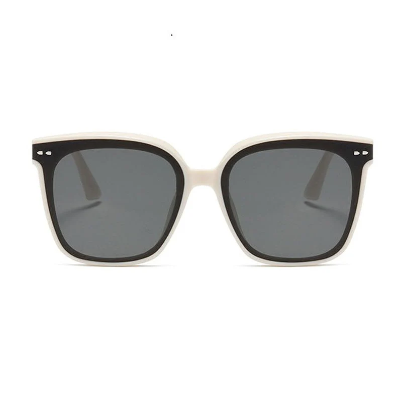 Dame oversized solbrille med moderne, kontrasterende design Luvikno