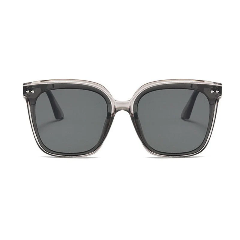 Dame oversized solbrille med moderne, kontrasterende design Luvikno