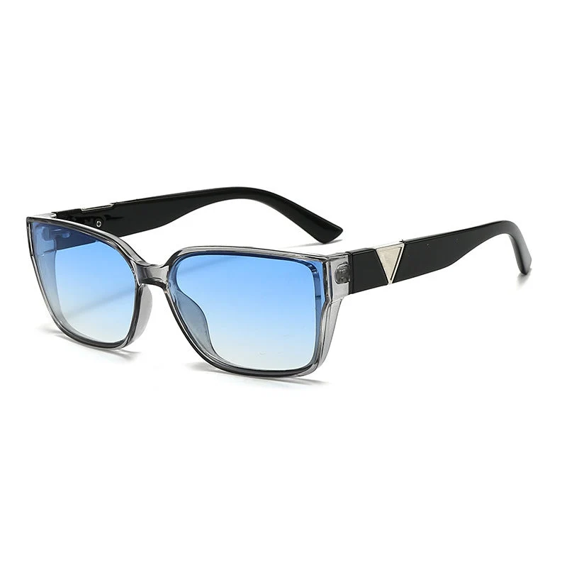 Dame Oversized kvadratisk solbrille med elegante detaljer Luvikno