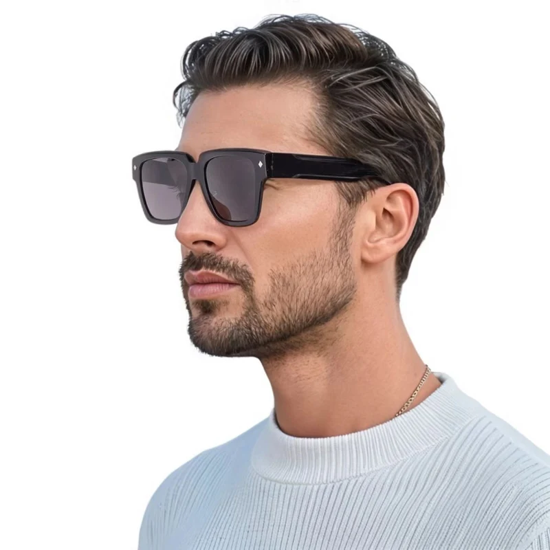Damen Oversized Designer-solbrille med stilfull ramme og beskyttende UV-filter Luvikno