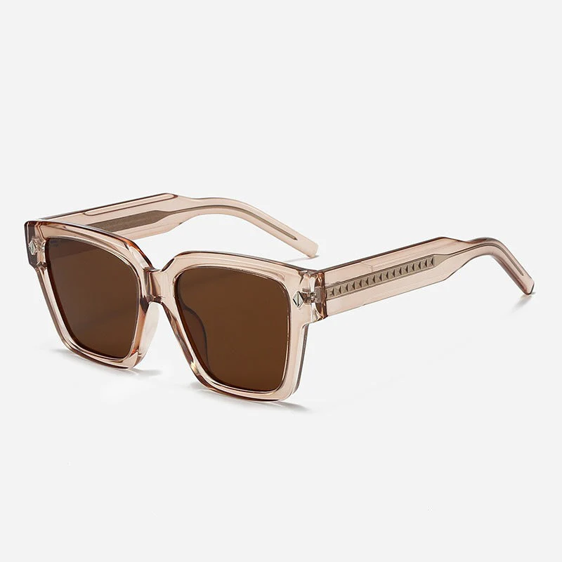 Damen Oversized Designer-solbrille med stilfull ramme og beskyttende UV-filter Luvikno