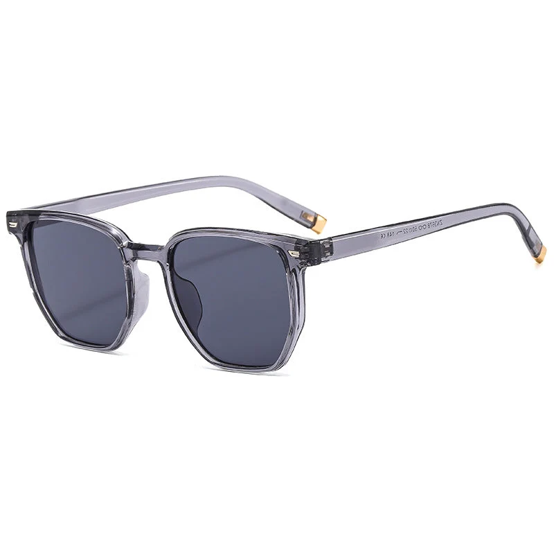 Dame moteriktig transparent solbrille i elegant hexagon-design Luvikno
