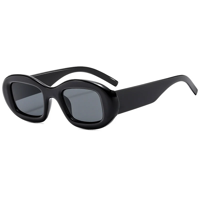 Dame Modisk solbrille med myk, buet ramme Luvikno