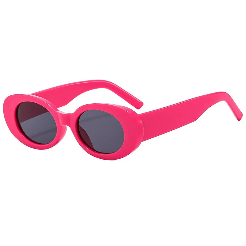 Dame modische solbrille med unik oval ramme Luvikno