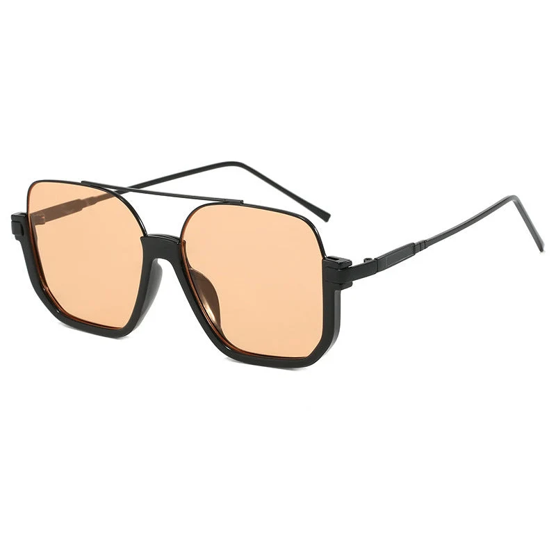 Dame Motek solbrille med buet metallramme og UV-beskyttelse Luvikno