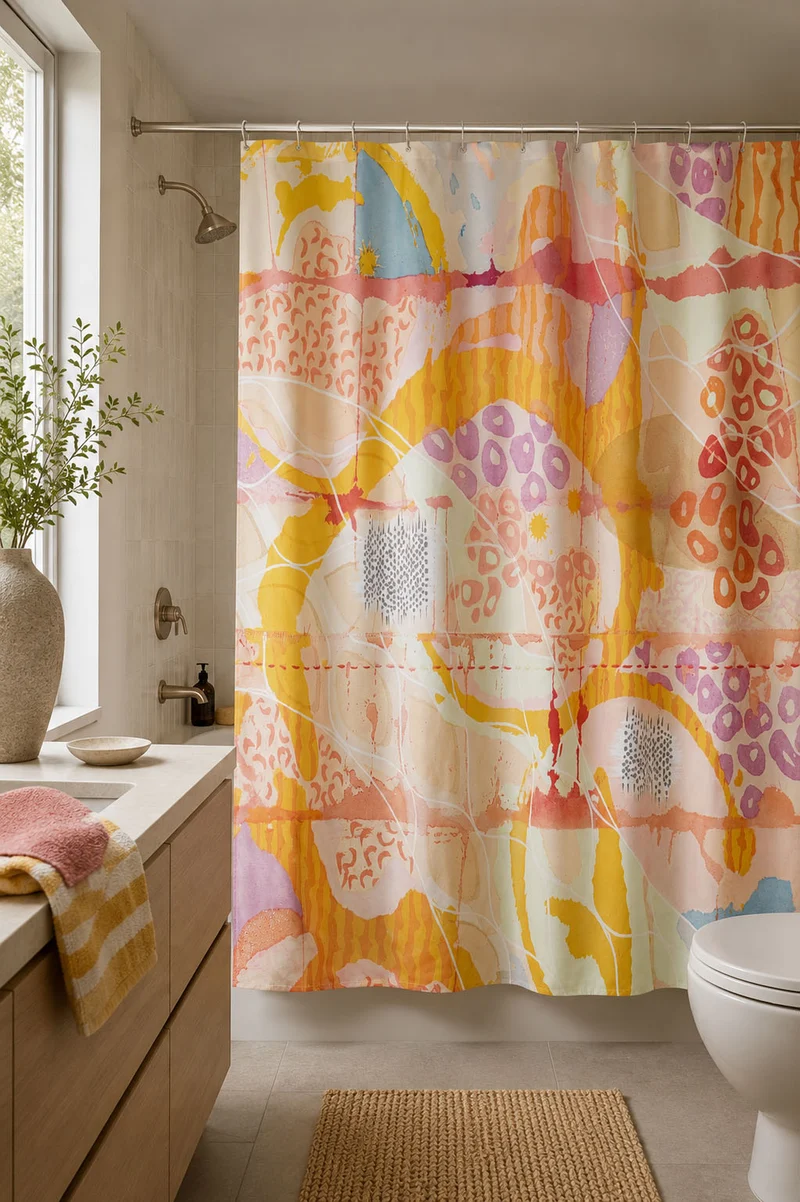 Artist Cotton Shower Curtain "What Happened to Hope" by Jillian Knipe