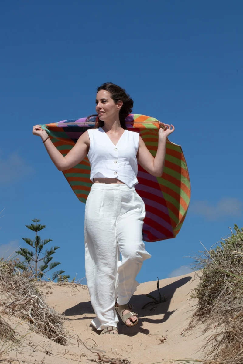 Beach Towel “Hacienda” by Michele Rondelli - XL 100% Cotton