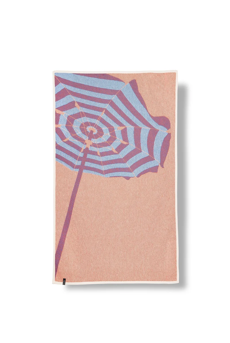 Cotton Beach Towel / Mini Blanket "Sun No Ray" by Dalakami