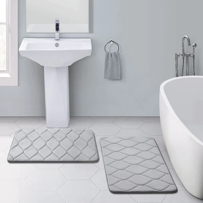 SoftStep Badematte Komfort – Memory-Schaum Teppich | Rutschfest & Saugstark | Weiches Badezimmer Erlebnis