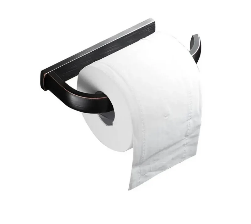 AuroraBrass – Premium Toilettenpapierhalter aus Kupfer & Messing in Gebürstetem Finish