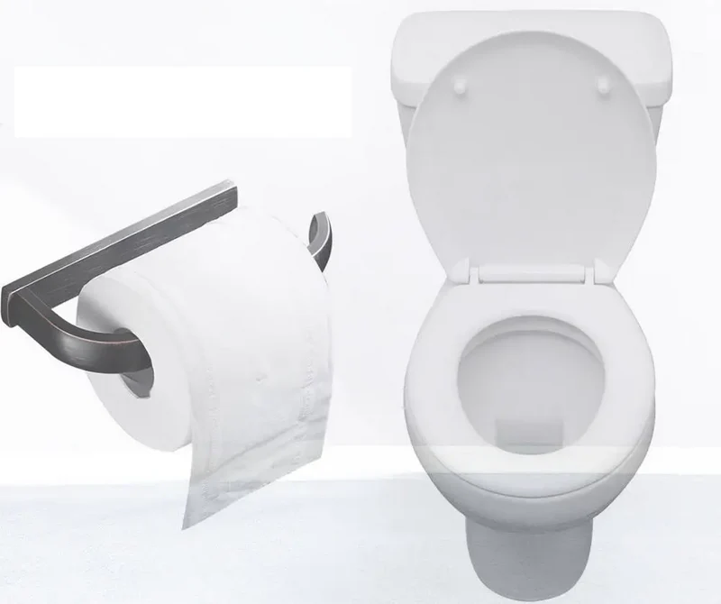 AuroraBrass – Premium Toilettenpapierhalter aus Kupfer & Messing in Gebürstetem Finish