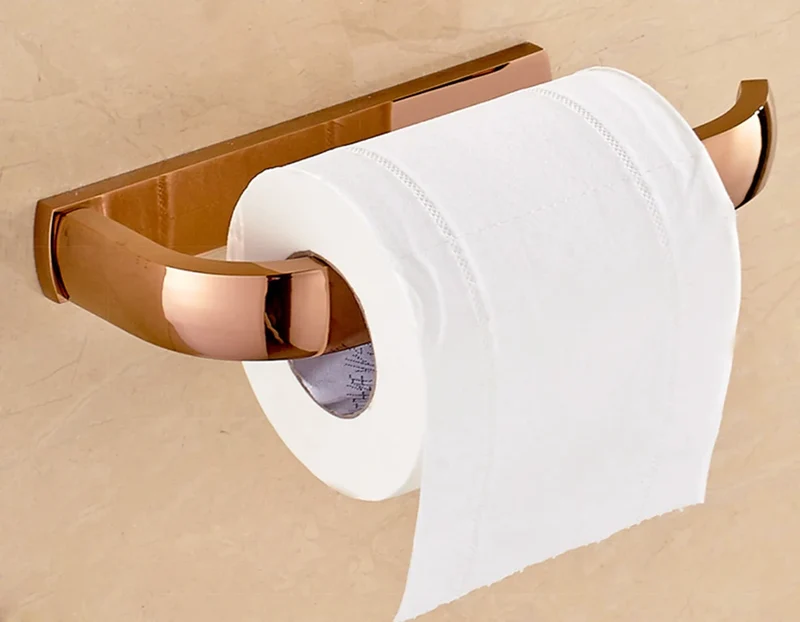 AuroraBrass – Premium Toilettenpapierhalter aus Kupfer & Messing in Gebürstetem Finish