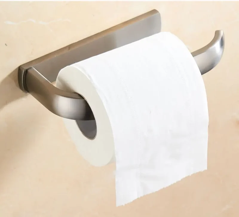 AuroraBrass – Premium Toilettenpapierhalter aus Kupfer & Messing in Gebürstetem Finish