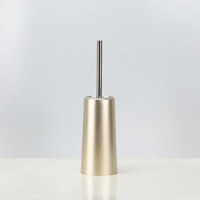 GoldAura CleanLine – WC-Bürste mit Halter in Eleganter Gold-Optik