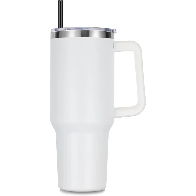 Edelstahl Trinkflasche 1200ml – Vakuumisoliert, Auslaufsicher mit Strohhalm-Deckel