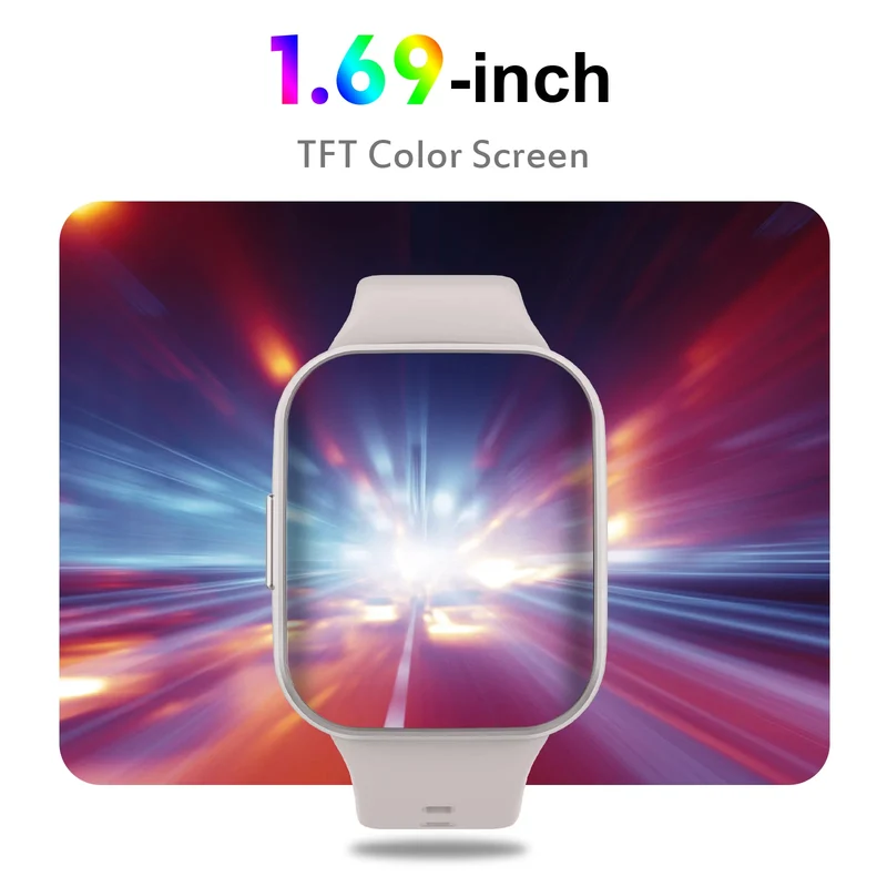 Smartwatch Fitness Tracker für Damen & Herren – 1,69 Zoll Touch Display, Schrittzähler & Schlafmonitor