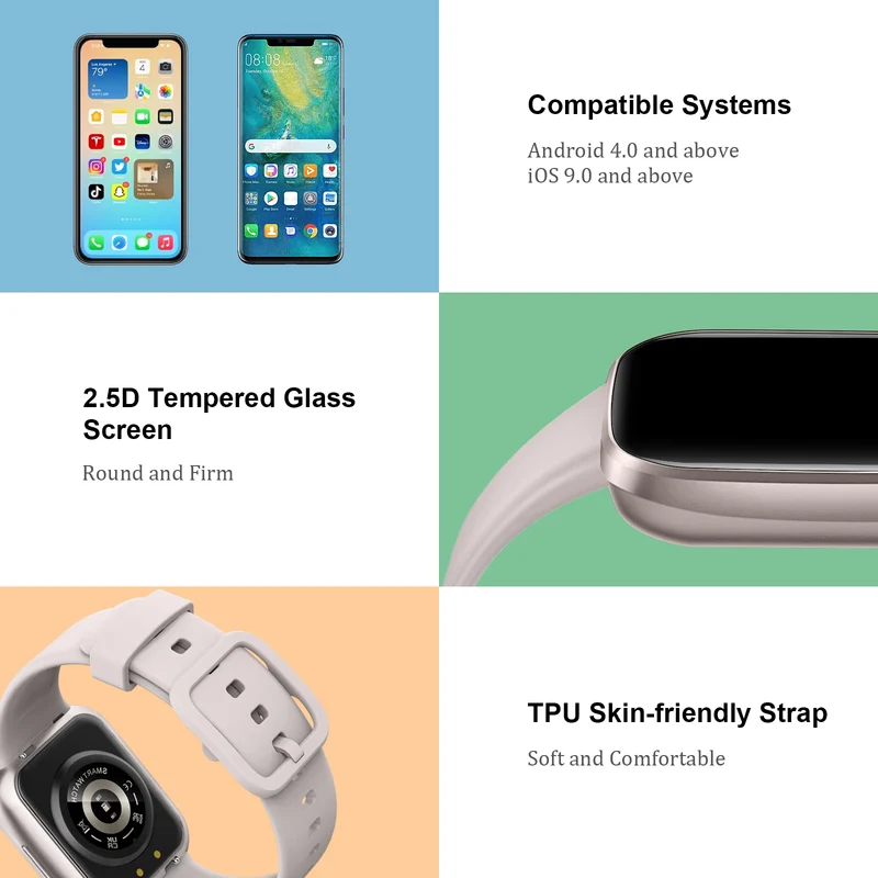 Smartwatch Fitness Tracker für Damen & Herren – 1,69 Zoll Touch Display, Schrittzähler & Schlafmonitor