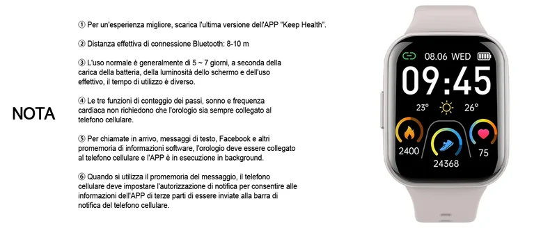 Smartwatch Fitness Tracker für Damen & Herren – 1,69 Zoll Touch Display, Schrittzähler & Schlafmonitor