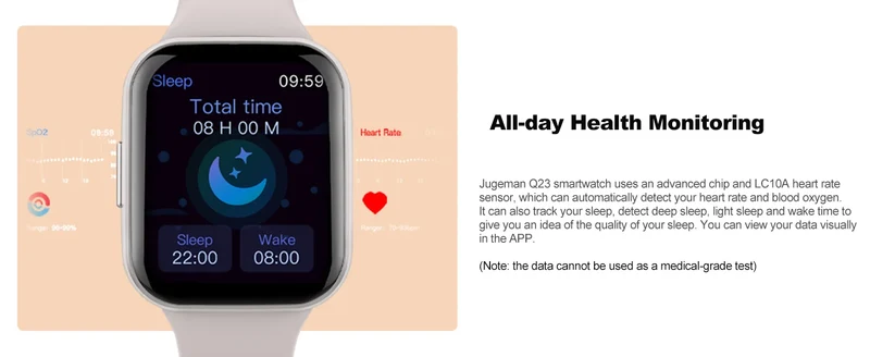 Smartwatch Fitness Tracker für Damen & Herren – 1,69 Zoll Touch Display, Schrittzähler & Schlafmonitor