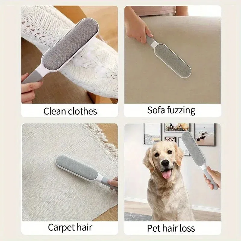 Doppelseitiger Tierhaarentferner – Elektrostatische Fusselbürste für Katzen & Hunde | Kleidung, Sofa & Teppich