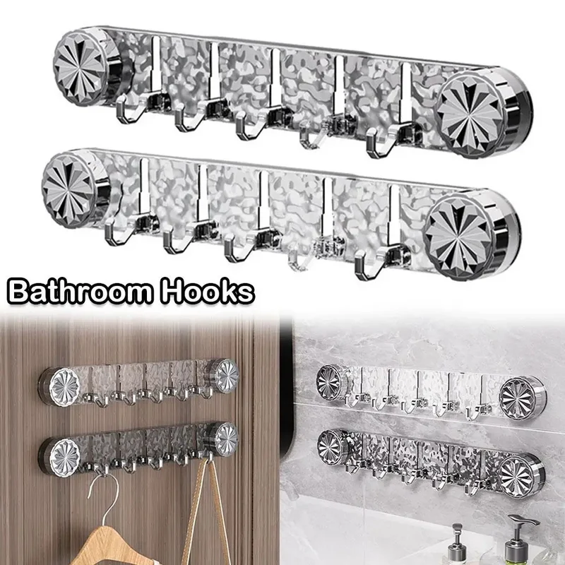 Drehbarer Saugnapf-Haken – Wandmontiert, Ohne Bohren | Bad, Küche & Schlafzimmer